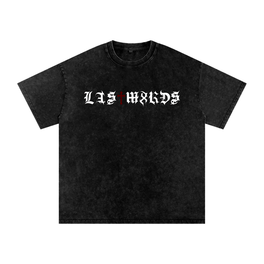 Snow Washed Oversized Cotton T-Shirt